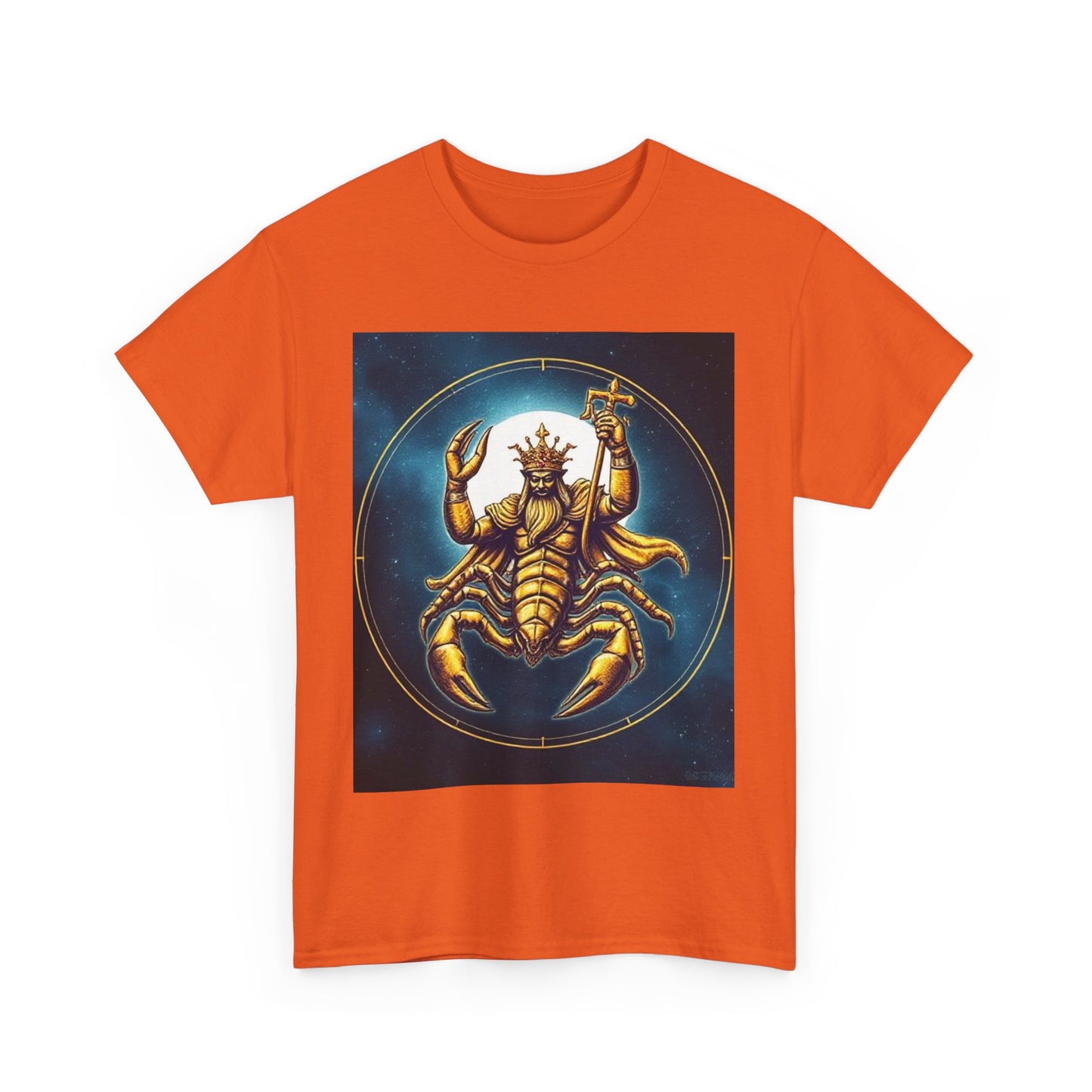 Unisex Heavy Cotton T-Shirt, Moon, Scorpio Zodiac Design