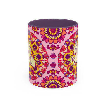 Accent Coffee Mug, Capricorn, Zodiac v3, Flower Pattern, (11, 15oz)