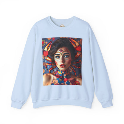 Unisex Heavy Blend™ Crewneck Sweatshirt, Cancer, Zodiac v2, Sexy Pattern