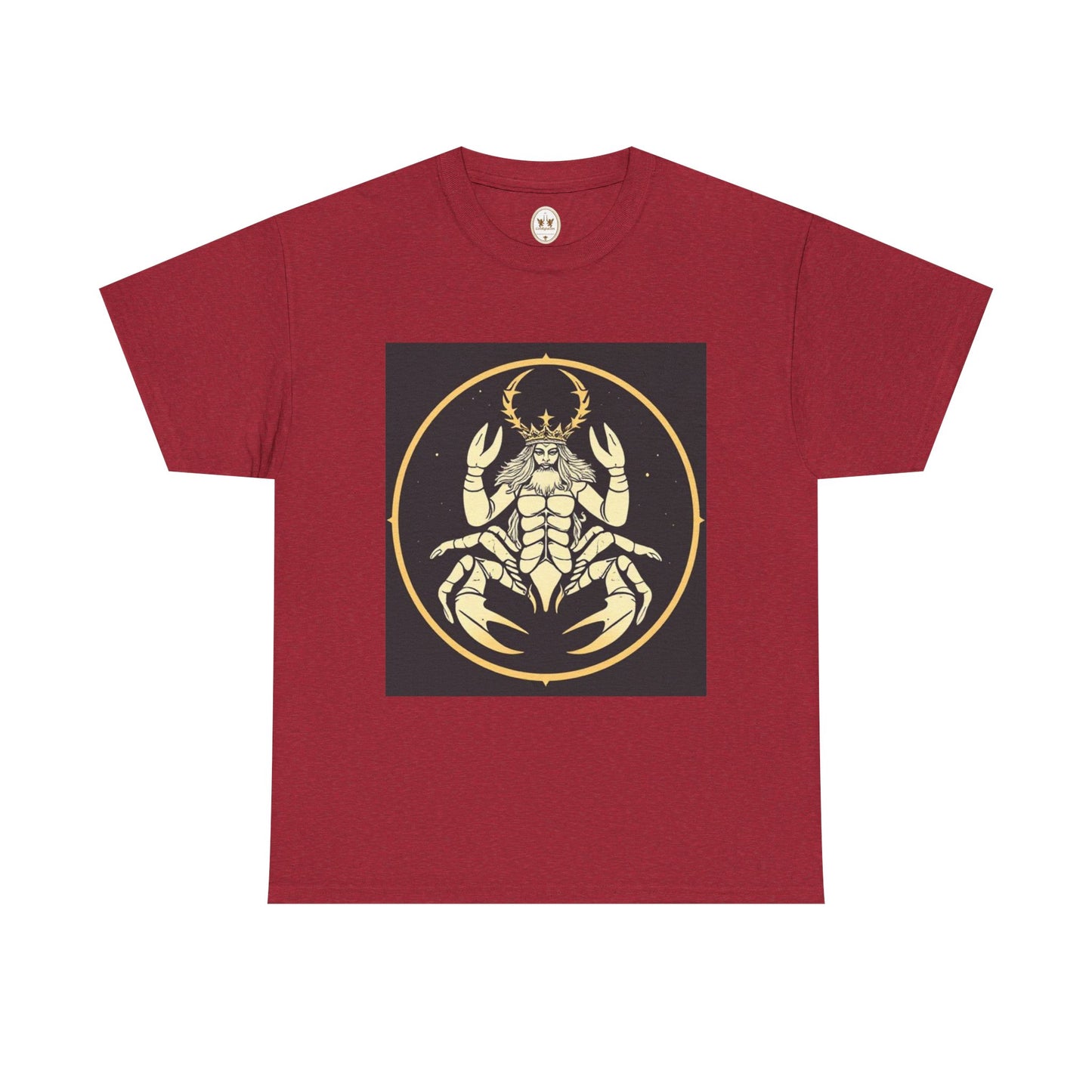 Unisex Heavy Cotton T-Shirt, Scorpio King, Print Art, Zodiac Design