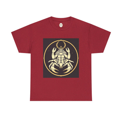 Unisex Heavy Cotton T-Shirt, Scorpio King, Print Art, Zodiac Design