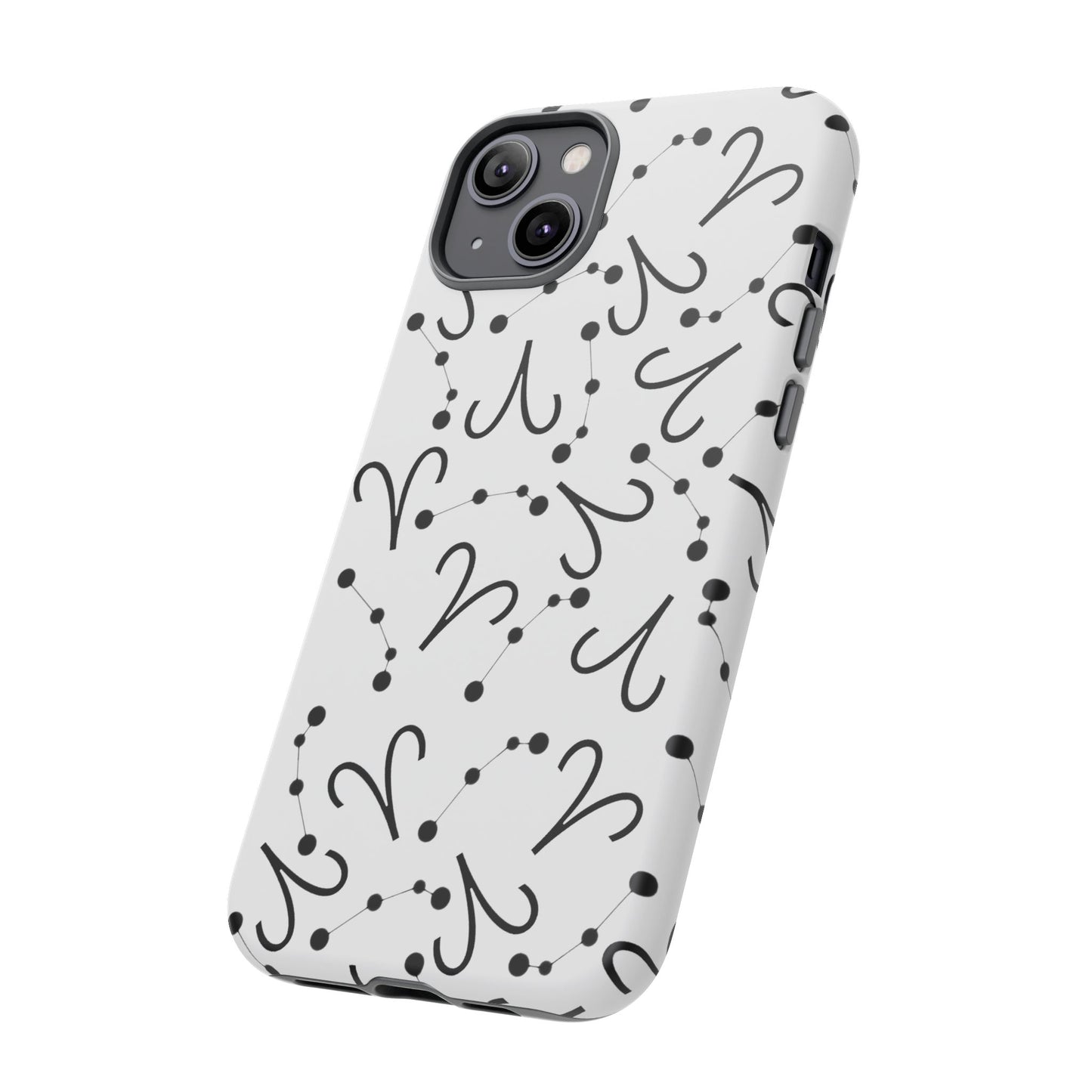 Tough Cases with the Aries Zodiac sign for iPhone, Samsung Galaxy, and Google Pixel devices