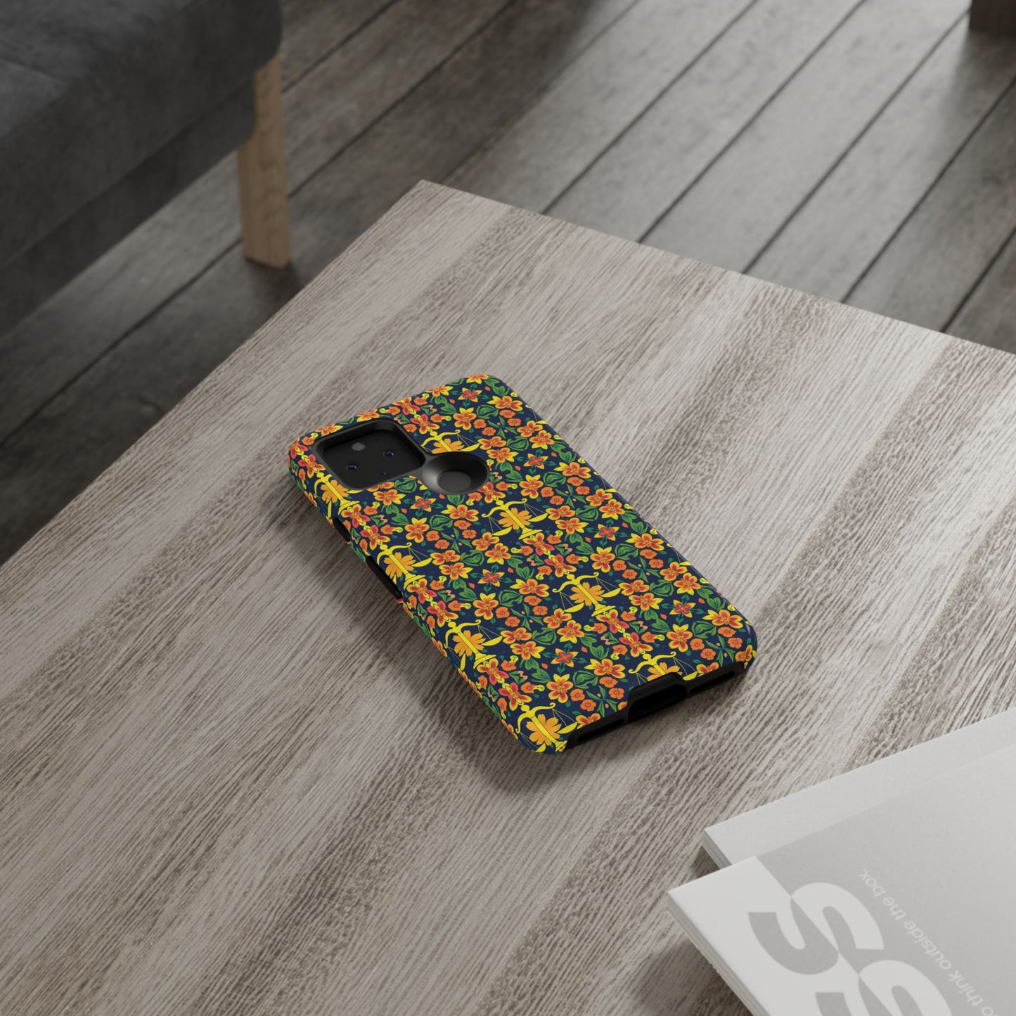Tough Cases, Libra, Zodiac v3, Flower Pattern