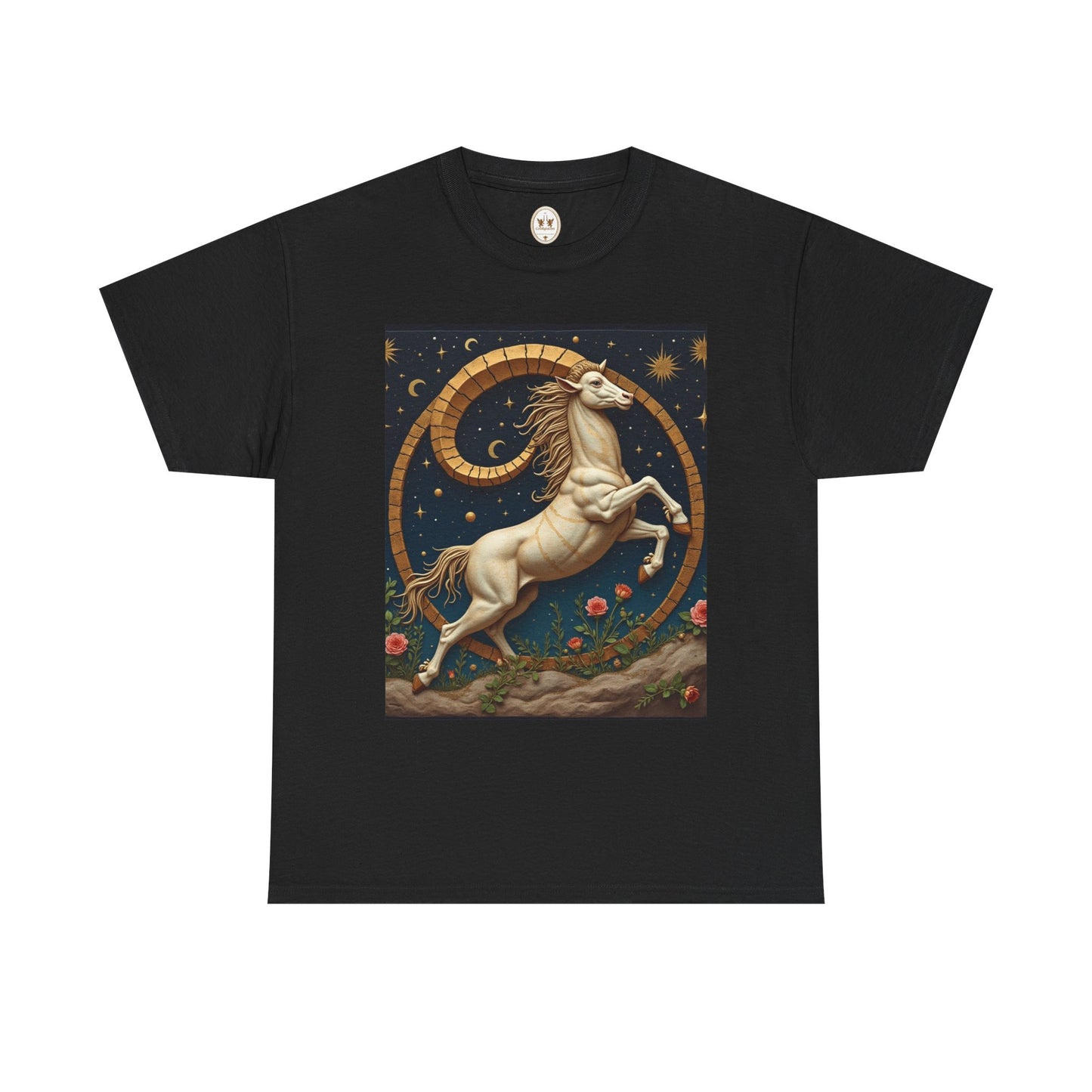 Unisex Heavy Cotton T-Shirt, Aries Animal 1v, Zodiac Design