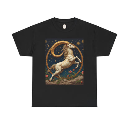 Unisex Heavy Cotton T-Shirt, Aries Animal 1v, Zodiac Design