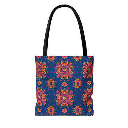 Tote Bag (AOP), Gemini, Zodiac v2, Flower Pattern
