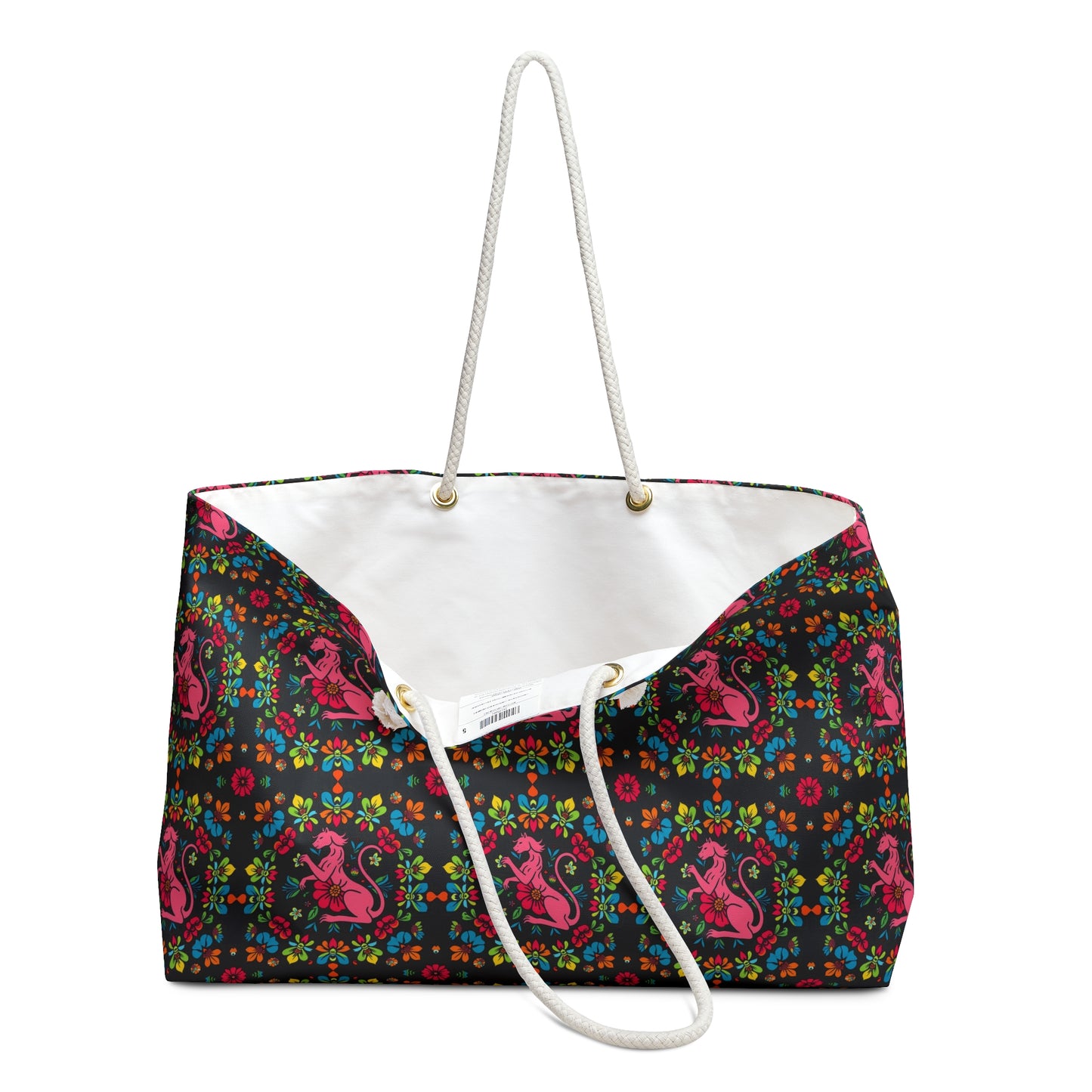 Weekender Bag, Virgo, Zodiac, Flower Pattern