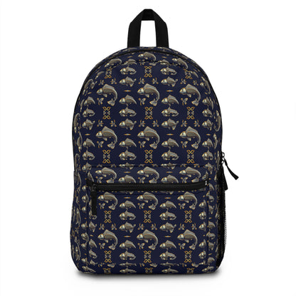 Backpack, Pisces, Zodiac v2, Metal Pattern