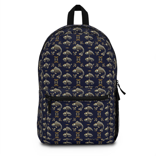 Backpack, Pisces, Zodiac v2, Metal Pattern
