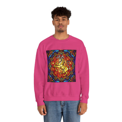 Unisex Heavy Blend™ Crewneck Sweatshirt, Glass 1, Capricorn Zodiac Design