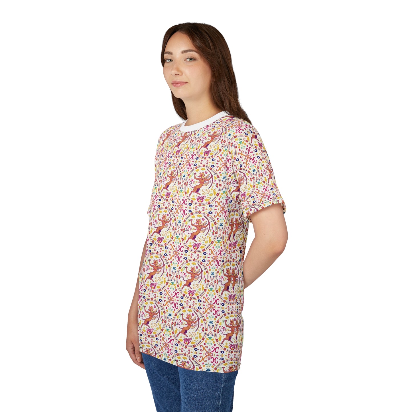 Unisex Cut & Sew T-Shirt, AOP, Sagittarius, Zodiac, Pattern