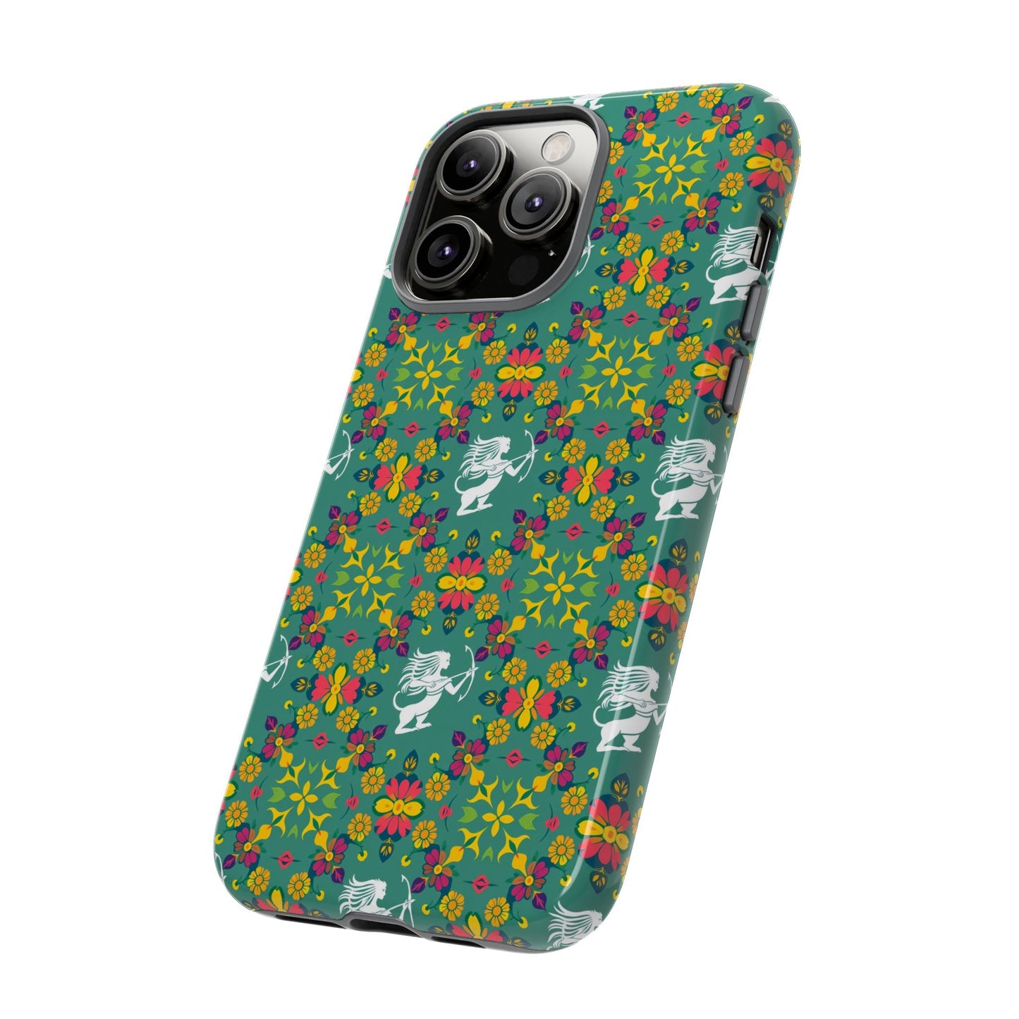 Tough Cases, Sagittarius, Zodiac, Flower Pattern