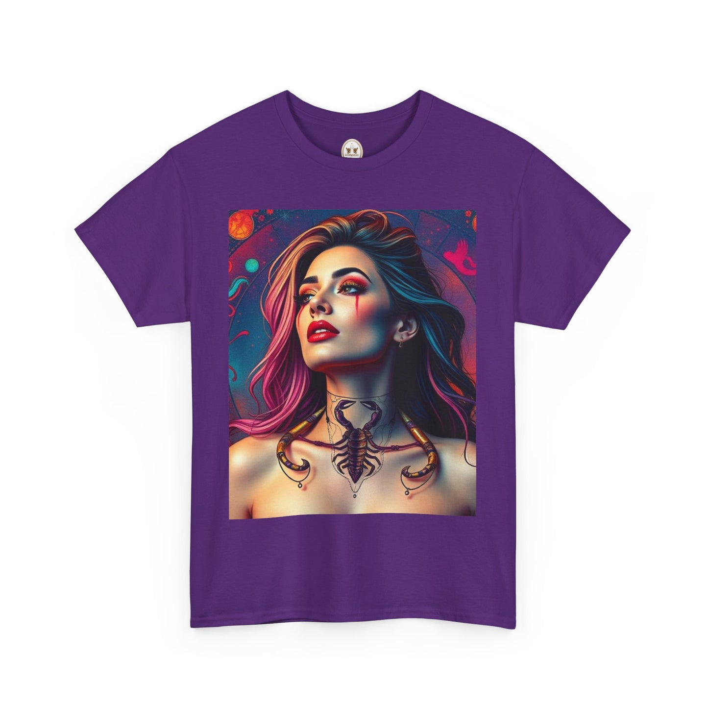 Unisex Heavy Cotton T-Shirt, Scorpio, Zodiac v1, Sexy Art