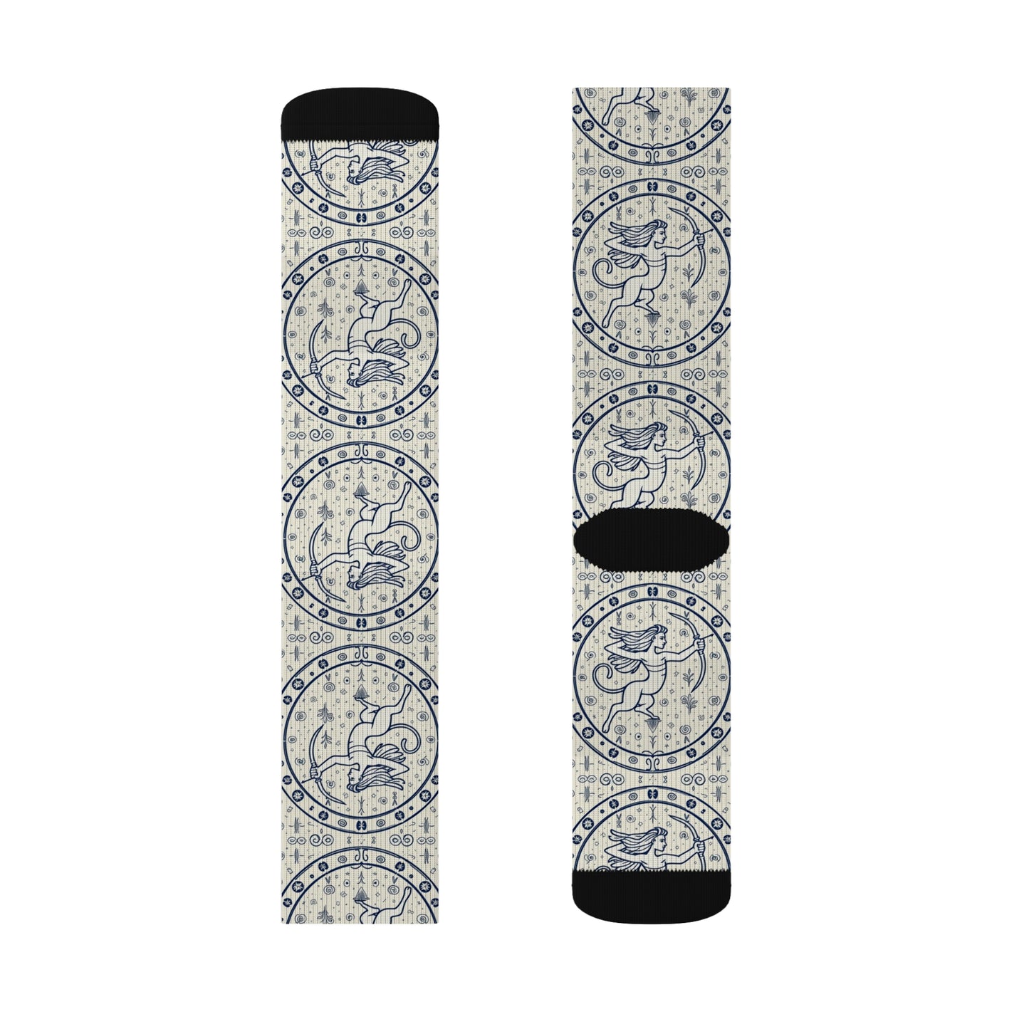Sublimation Socks, Sagittarius, Zodiac v1, Pattern
