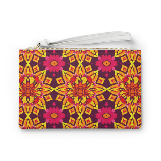 Clutch Bag, Scorpio, Zodiac v1, Flower Pattern