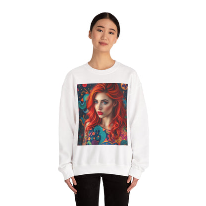 Unisex Heavy Blend™ Crewneck Sweatshirt, Aquarius, Zodiac v1, Sexy Pattern