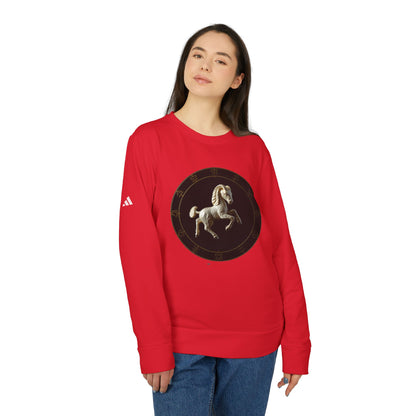 Adidas, Unisex Fleece Crewneck Sweatshirt, Capricorn, Space Animal, Zodiac
