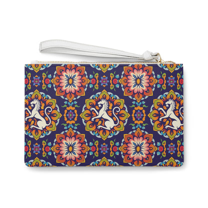 Clutch Bag, Virgo, Zodiac v2, Flower Pattern