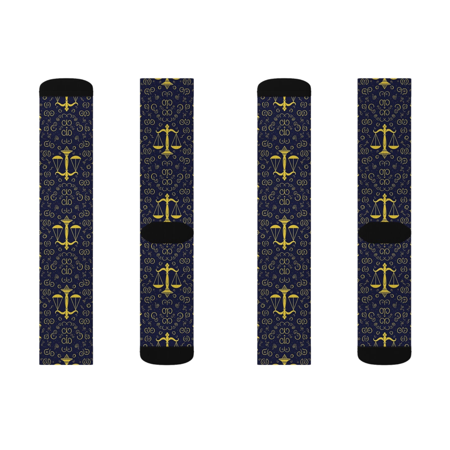 Sublimation Socks, Libra, Zodiac, Pattern