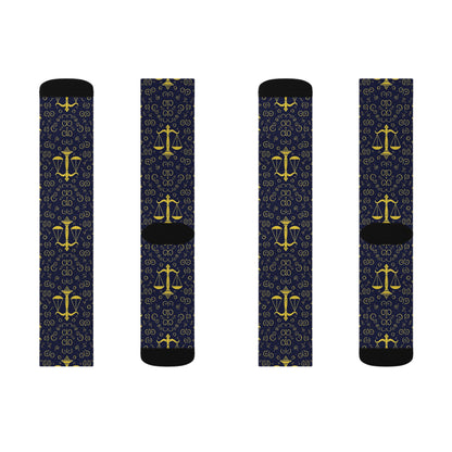 Sublimation Socks, Libra, Zodiac, Pattern