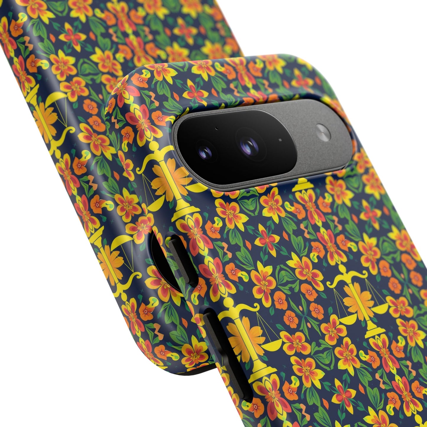 Tough Cases, Libra, Zodiac v3, Flower Pattern