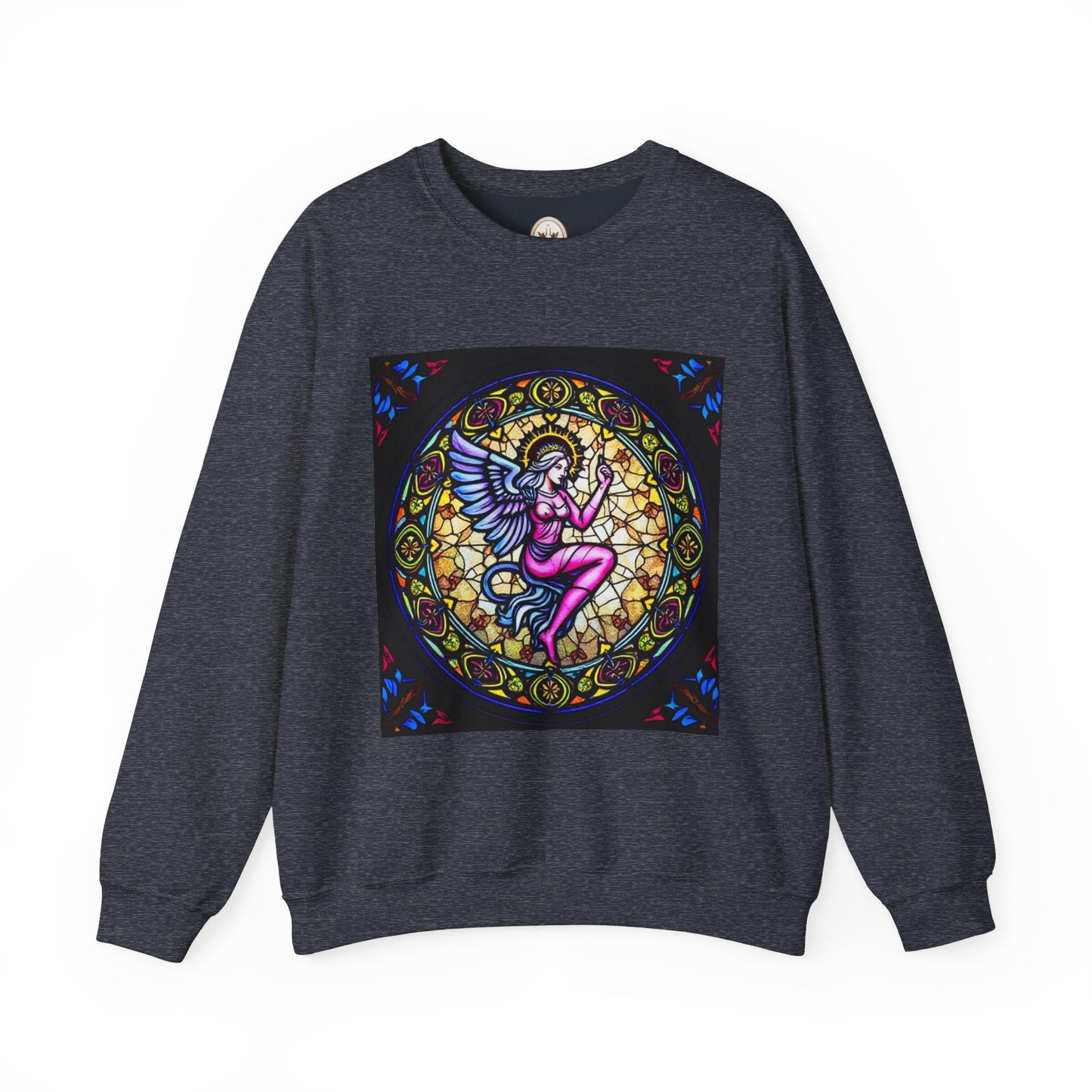 Unisex Heavy Blend™ Crewneck Sweatshirt, Glass 1, Virgo Zodiac Design