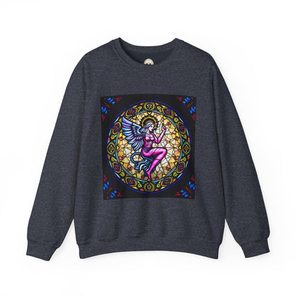 Unisex Heavy Blend™ Crewneck Sweatshirt, Glass 1, Virgo Zodiac Design