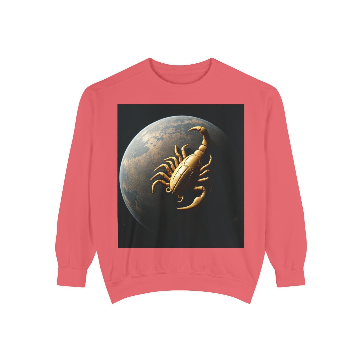 Garment-Dyed Sweatshirt, Unisex, Space Animal Design v1, Scorpio