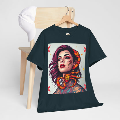 Unisex Heavy Cotton T-Shirt, Scorpio, Zodiac v3, Sexy Art