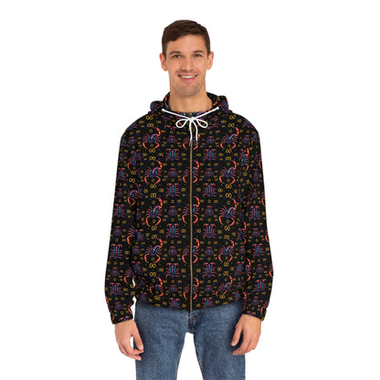 Full-Zip Hoodie (AOP), Scorpio, Zodiac, Pattern