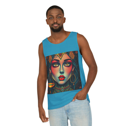 Unisex Garment-Dyed, Tank Top, Libra Design, Pop Art, 100% US cotton