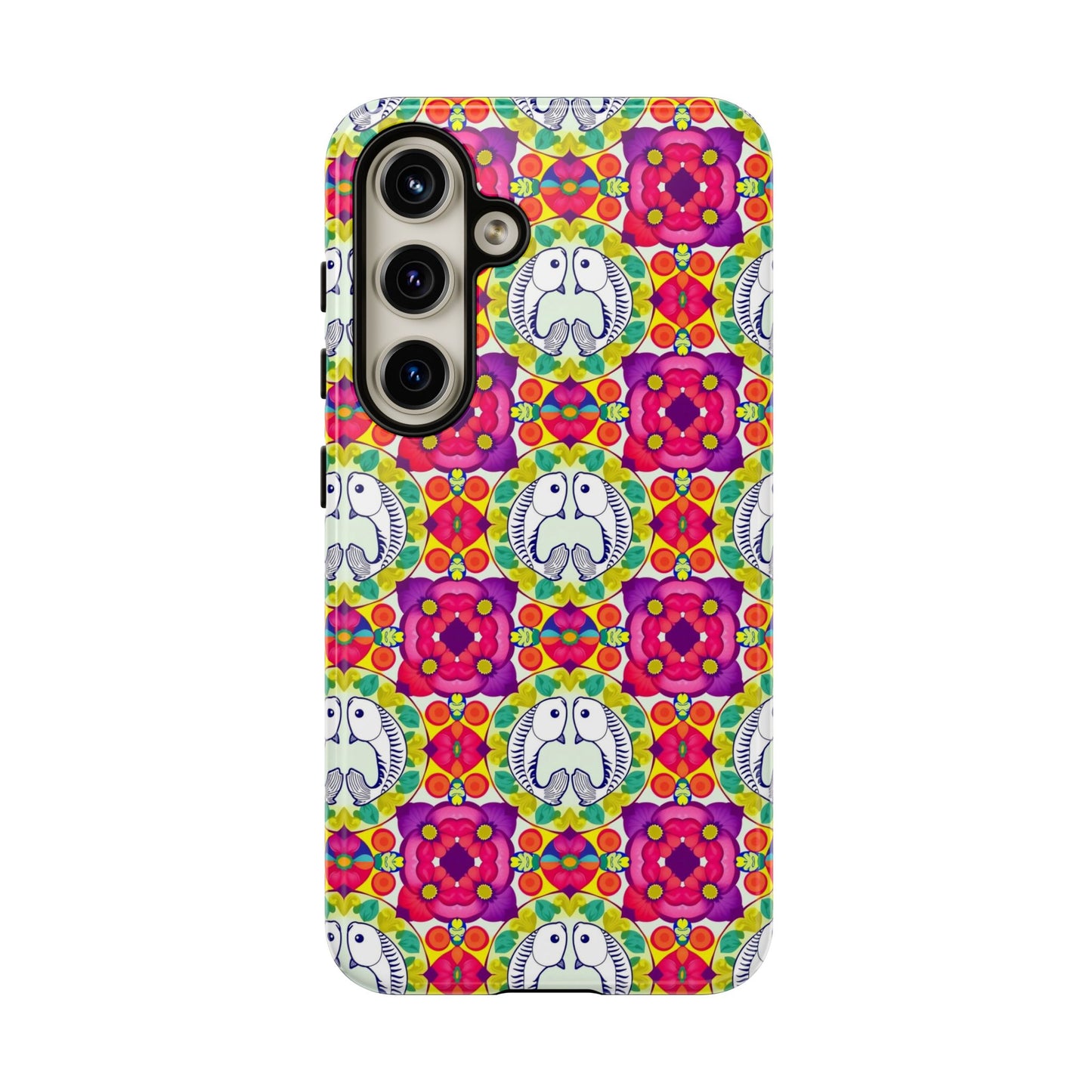 Tough Cases, Pisces, Zodiac v2, Flower Pattern