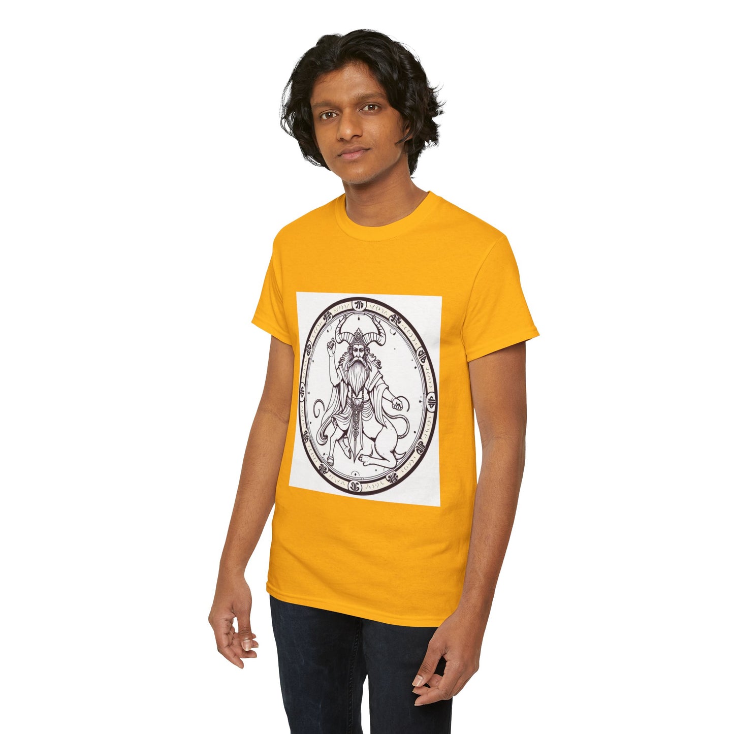 Unisex Heavy Cotton T-Shirt, Bull Centaur, Taurus Zodiac Design