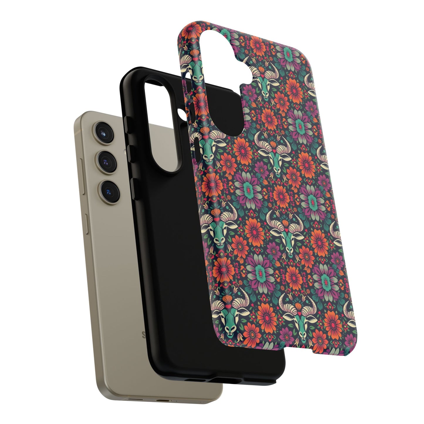Tough Cases, Taurus, Zodiac v4, Flower Pattern