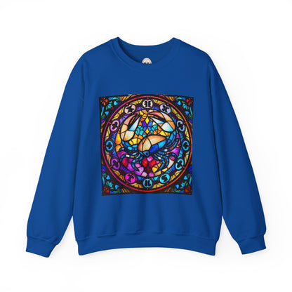 Unisex Heavy Blend™ Crewneck Sweatshirt, Glass, Cancer Zodiac Design