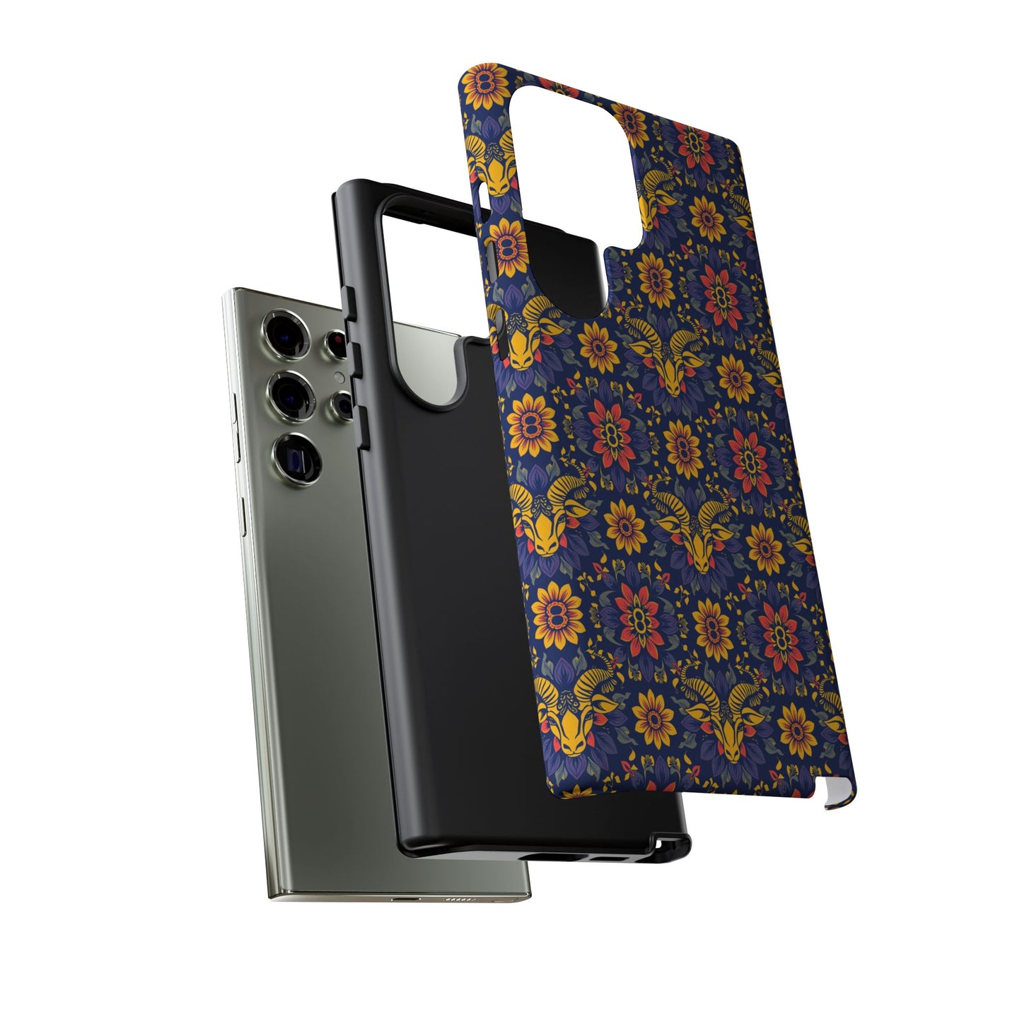 Tough Cases, Taurus, Zodiac v3, Flower Pattern