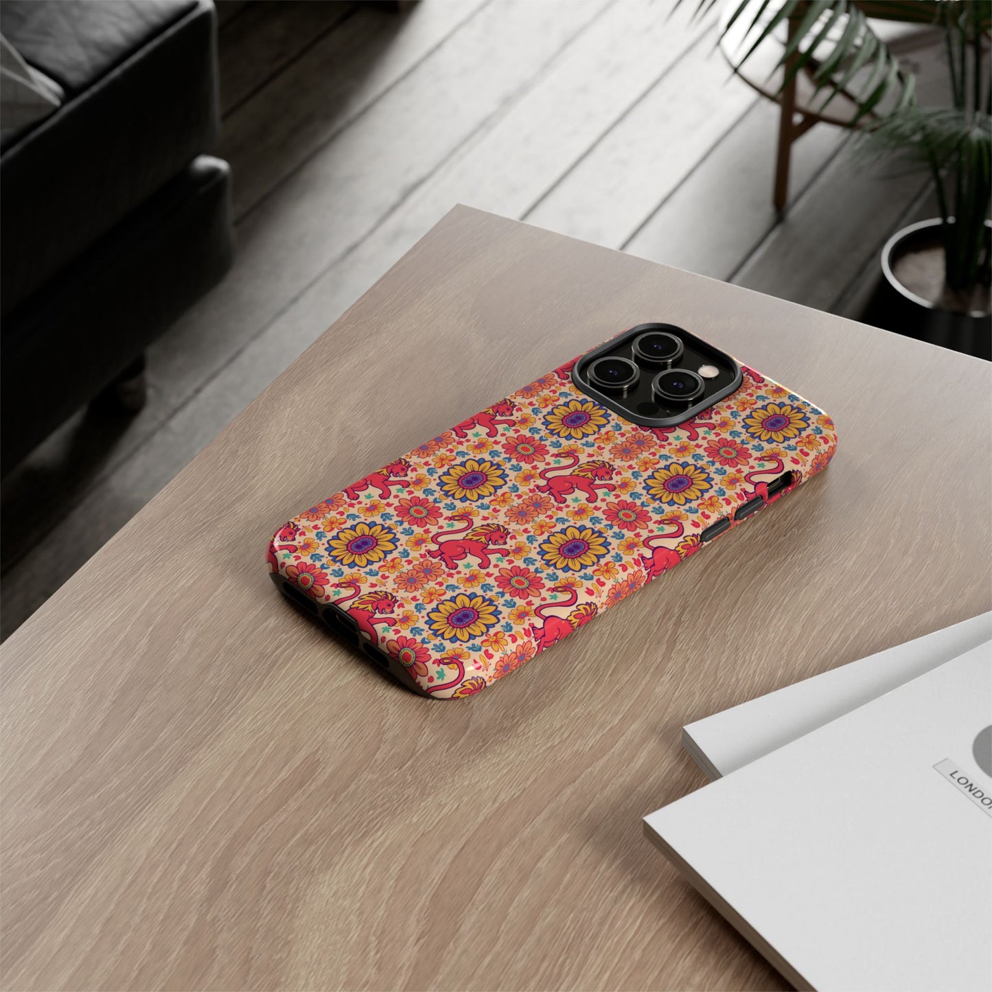 Tough Cases, Leo, Zodiac v1, Flower Pattern