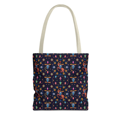 Tote Bag (AOP), Capricorn, Zodiac v1, Jewel Pattern