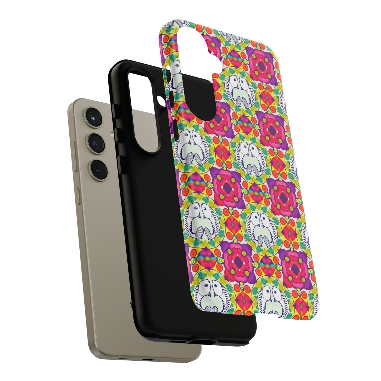 Tough Cases, Pisces, Zodiac v2, Flower Pattern