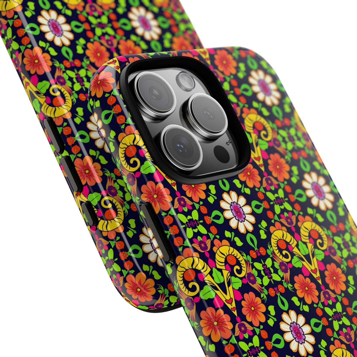 Tough Cases, Aries, Zodiac v4, Flower Pattern