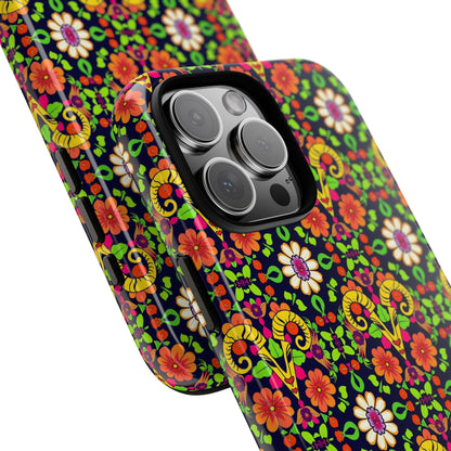 Tough Cases, Aries, Zodiac v4, Flower Pattern