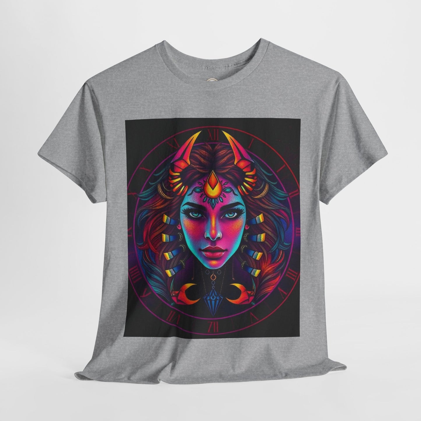 Unisex Heavy Cotton T-Shirt, Scorpio, Zodiac v4, Sexy Art