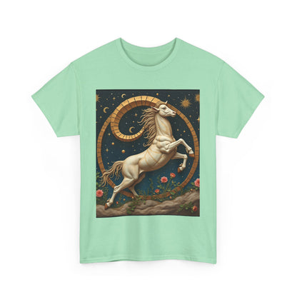 Unisex Heavy Cotton T-Shirt, Aries Animal 1v, Zodiac Design