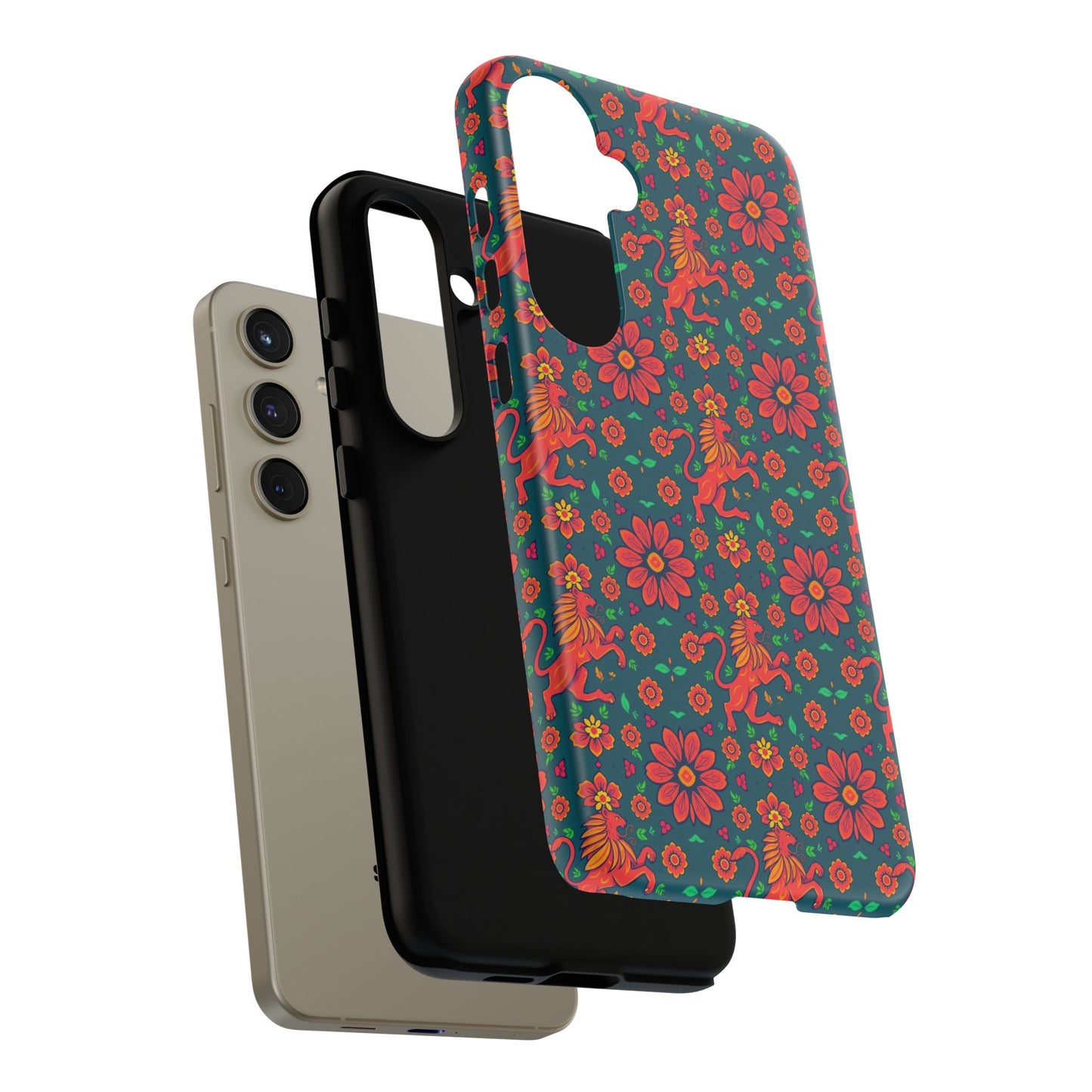 Tough Cases, Leo, Zodiac v2, Flower Pattern