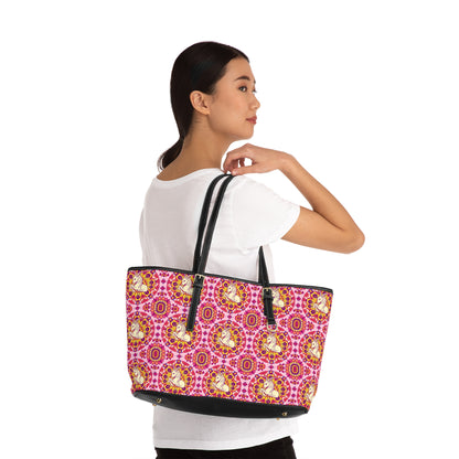 Leather Shoulder Bag, Capricorn, Zodiac, Flower Pattern