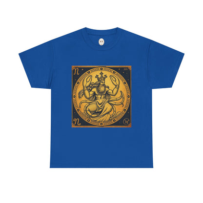 Unisex Heavy Cotton T-Shirt, Crab King, Cancer Zodiac Design