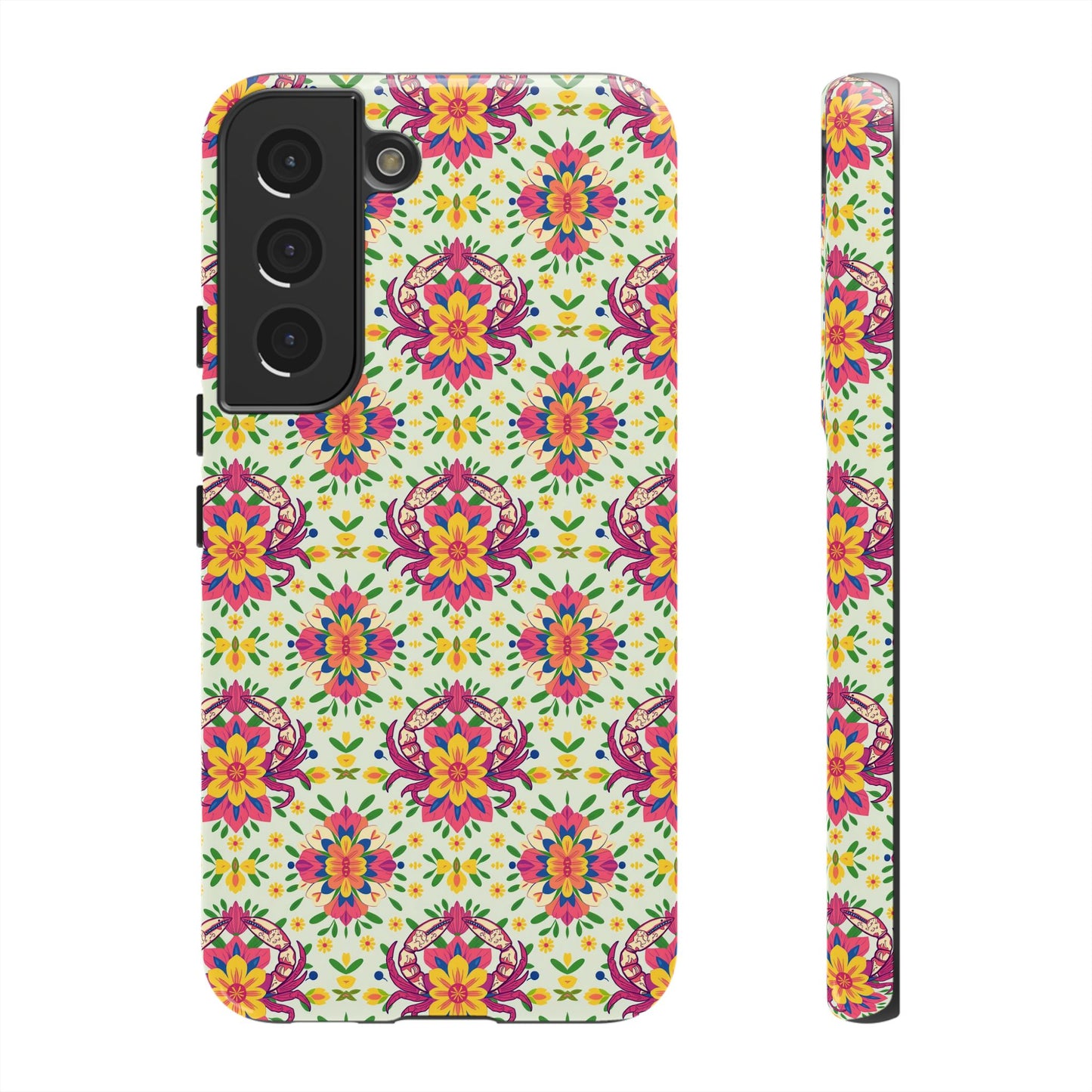 Tough Cases, Cancer, Zodiac v3, Flower Pattern