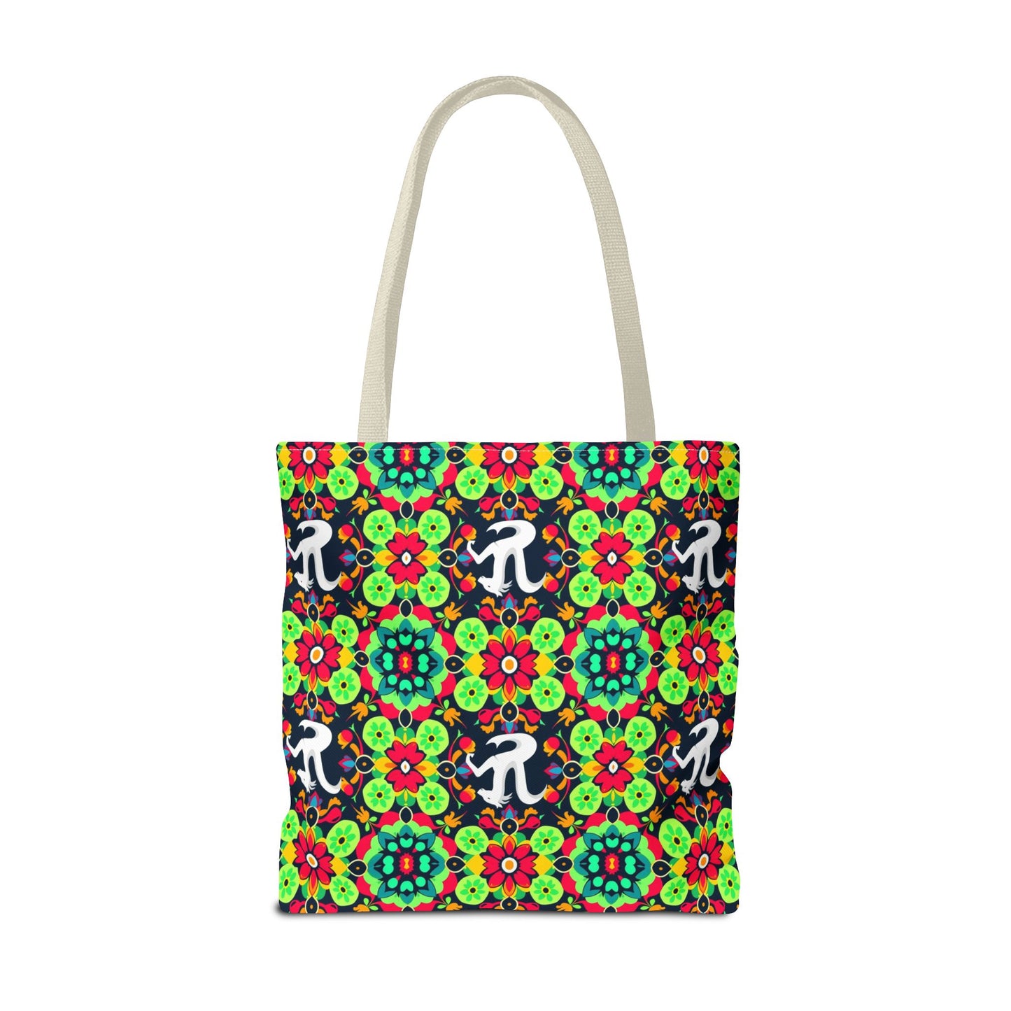 Tote Bag, (AOP), Aquarius, Zodiac v4, Flower Pattern