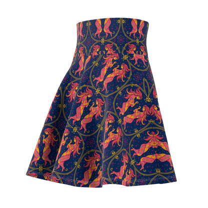 Women's Skater Skirt, (AOP), Gemini, Zodiac v3, Sexy Pattern