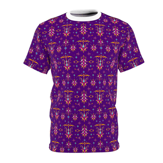 Unisex Cut & Sew T-Shirt, (AOP), Sagittarius, Zodiac, Jewels Pattern